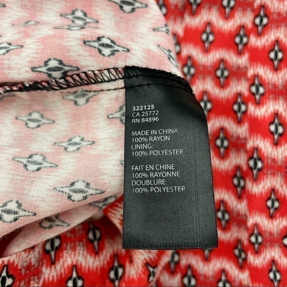 NWT Dex Asymmetrical Faux Wrap Dress Red Size XS - Picture 11 of 11